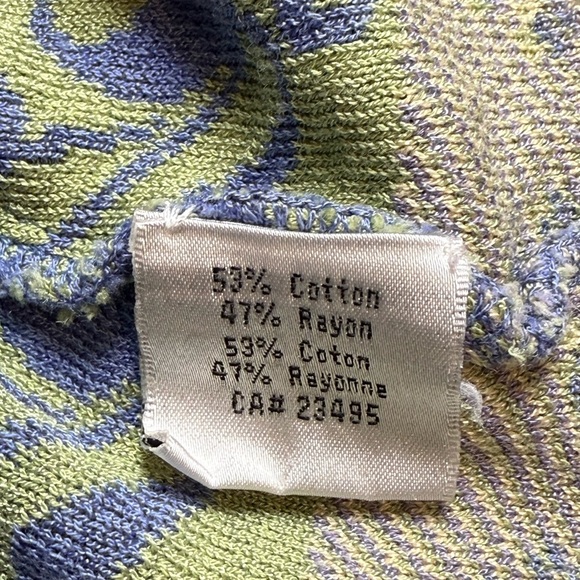 Icelandic Design Women’s Floral Print Blue Green Cardigan Sweater, size Large - Picture 8 of 8